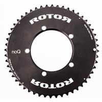Rotor NoQ Aero Outer Chainring 5 Bolt - 52T - 110BCD - Black