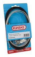 Elvedes remkabel set achter trommelrem 2350/1700 mm zwart/zilver