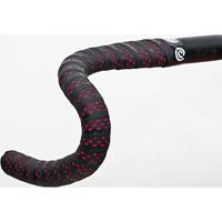 Bikeribbon Stuurlint PU Color perforated Zwart - Rood