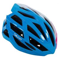 Salutoni fietshelm dames blauw/wit/roze 58 61 cm