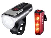 SIGMA SPORT Fahrradbeleuchtung AURA 80 USB / BLAZE Kpmplett Set (Set 3-tlg Front- und Rücklicht)