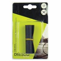 Dresco bandenplak knippleister 7 x 20 cm rubber zwart/groen