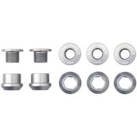 Wolf Tooth Pack of 5 1X Chainring Bolts and Nuts - Silber