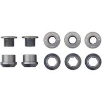 Wolf Tooth Pack of 5 1X Chainring Bolts and Nuts - Grau