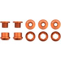 Wolf Tooth Pack of 5 1X Chainring Bolts and Nuts - Orange