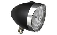 Edge Koplamp Retro 3 LED - Zwart | Chroom