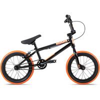 Stolen Agent 14 BMX Bike 2022 - Black - Dark Neon Orange Tyres