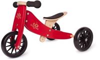 Kinderfeets 2-in-1 houten loopfiets & driewieler Tiny Tot - Cherry Red