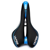 YAFEE YF-1034-3 Soft Mountain Bike Seat Mountain Bike Holle ademende zadelstoel kussen fietsstoel (Zwart Blauw)