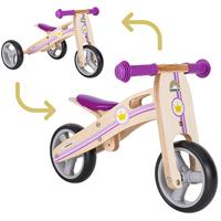 Bikestar mini loopfiets 2 in 1, hout, lila