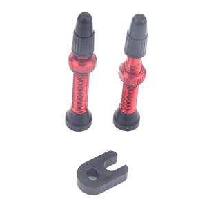 huismerk A5591 2 PCS 40mm Red French Tubeless Valve Core with A-type Wrench for Road Bike