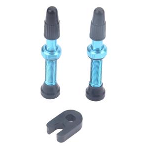 huismerk A5594 2 PCS 40mm Blue French Tubeless Valve Core with A-type Wrench for Road Bike