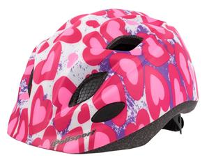 Pol isport junior premium fietshelm s 52-56cm glitter hearts roze