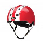 Melon helm Double White Red XL-2XL (58-63cm) wit/rood