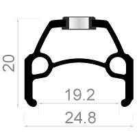 Voorwiel Rodi Connect 28" / 622 x 19 met snelspanner en RVS spaken - zwart