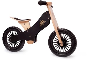 Kinderfeets Laufrad aus Holz - Schwarz