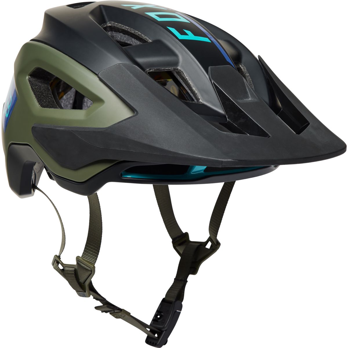 Fox Racing Speedframe Pro MTB Helm (MIPS) - olive camo  - L}
