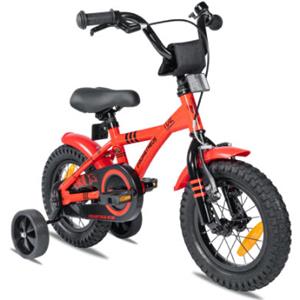 PROMETHEUS BICYCLES RED HAWK Kinderfahrrad 12 in Rot und Schwarz ab 3 Jahre mit Stützräder