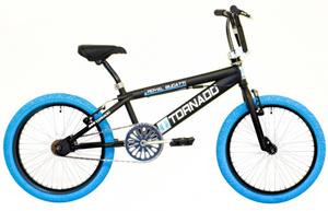 Bike Fun Tornado 20 Inch 31 cm Unisex V Brakes Matzwart/Blauw