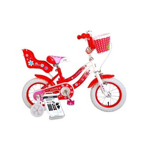Volare Kinderfiets Lovely - 12 inch - Rood/Wit - Inclusief WAYS Bandenplakset