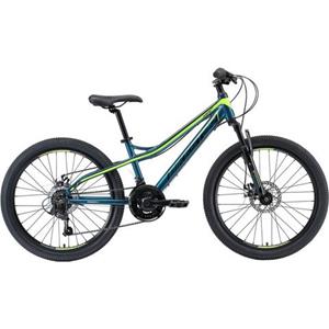 Bikestar Kinderrad 24 Zoll Alu MTB blau, grün