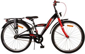 Volare Kinderfahrrad Thombike für Jungen 24 Zoll Kinderrad in Schwarz Rot