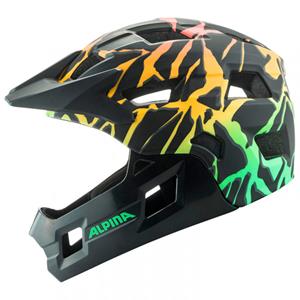 Alpina Rupi Fullface-Helm Kids 50-55 cm, 51 fading neon matt)