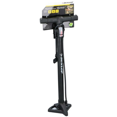 Dunlop Fietspomp Staand - Met Extra Ventielen - Zwart - H62 Cm