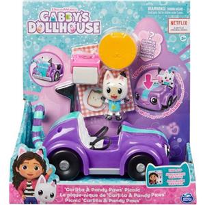 Spin Master Speelgoedauto Gabby’s Dollhouse, Carlita-Spielzeugauto mit Pandy Paws Figur