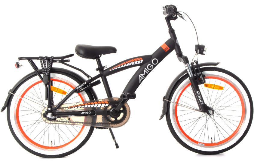 AMIGO Roady 20 Inch 27,5 cm Jongens Terugtraprem Zwart/Oranje