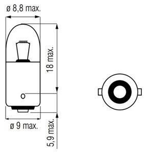 Lamp 12V-5W BA9S