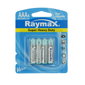 Raymax batterijen AAA R03 - Zink - 4 Stuks