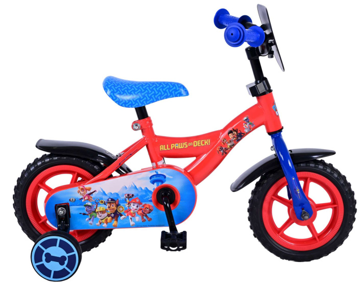 Volare Kinderfahrrad Paw Patrol für Jungen 10 Zoll Kinderrad in Rot/Blau