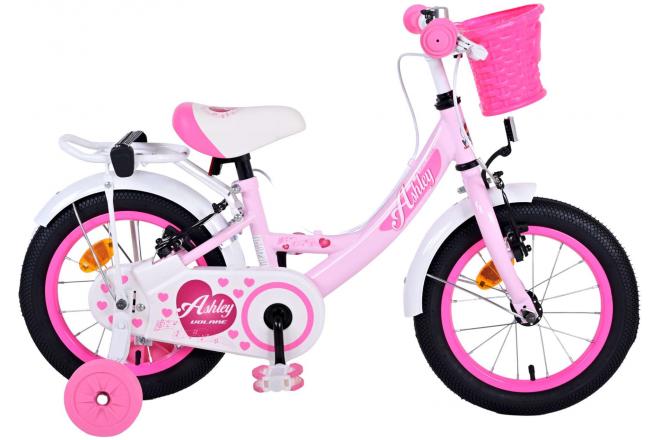 Volare Kinderfahrrad Ashley Fahrrad für Mädchen 14 Zoll Kinderrad in Rosa