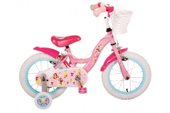 Volare Kinderfahrrad Disney Princess für Mädchen 14 Zoll Kinderrad in Rosa