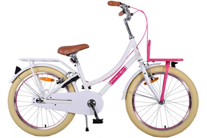 Volare Kinderfahrrad Excellent Fahrrad für Mädchen 20 Zoll Kinderrad in Weiß