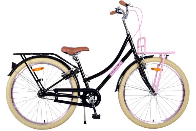 Volare Kinderfahrrad Excellent Fahrrad für Mädchen 26 Zoll Kinderrad Schwarz