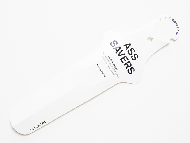 Ass Savers rear fender for mounting under saddle white