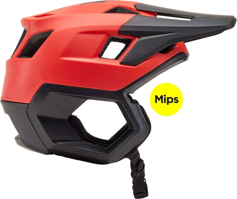 FOX Dropframe Bicycle Helmet With MIPS Black/Red