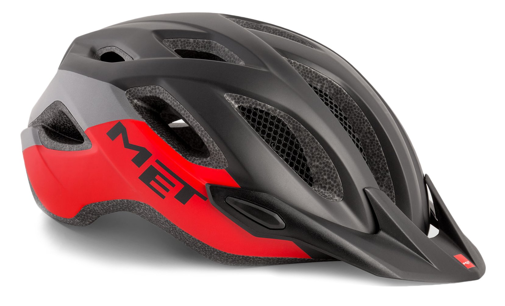 MET Crossover Bicycle Hel Red/Black