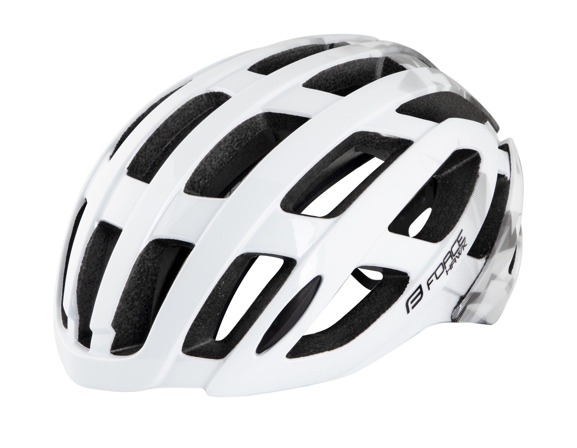 Force Hawk Bicycle Helmet White / Black
