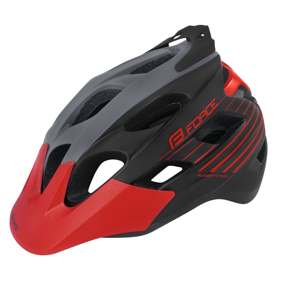 Force Raptor MTB Helmet Black/Gray/Red