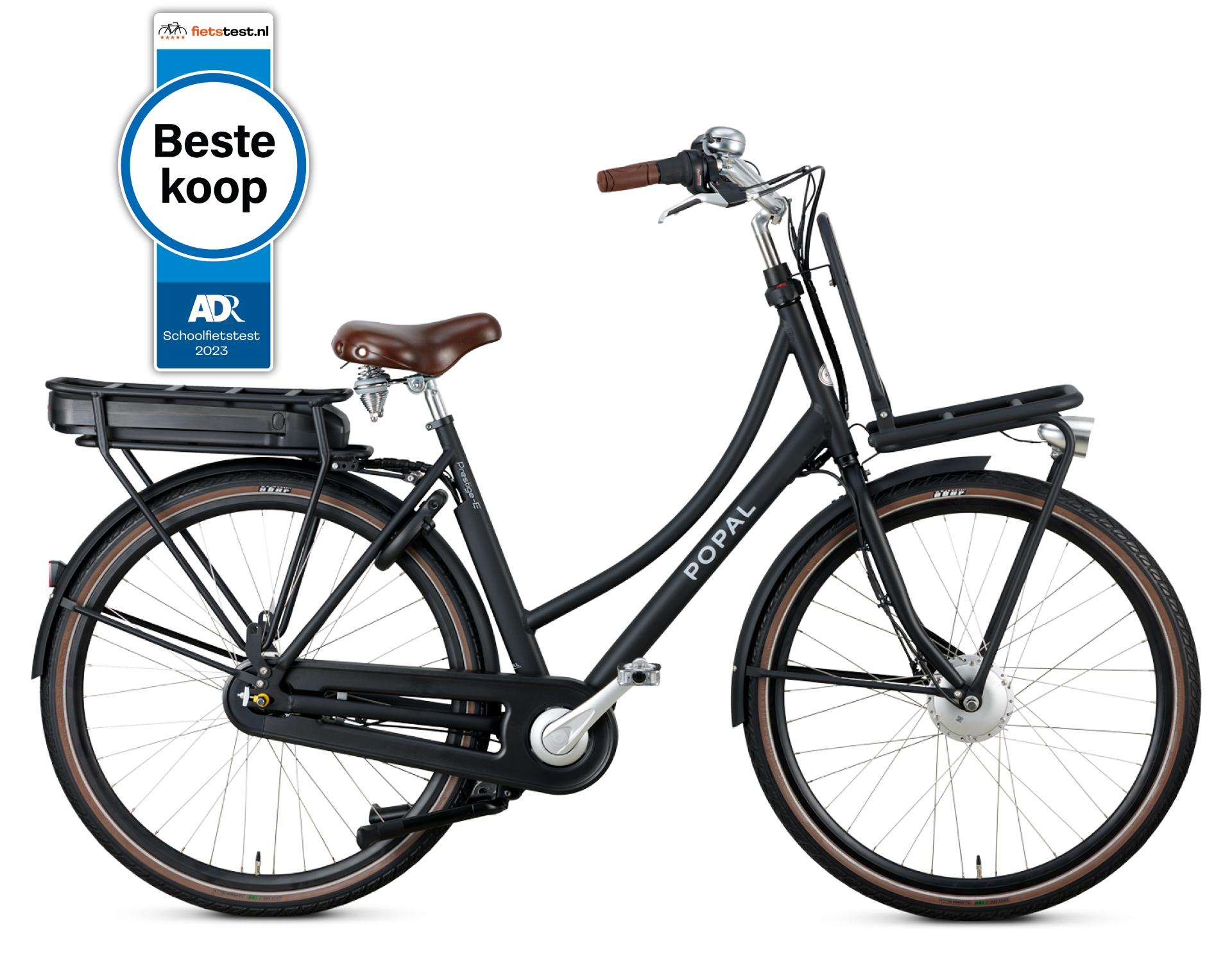 Popal Daily Dutch Prestige-E N7 2024 Dames Elektrische Fiets E-bike Matt Black 47 Cm +€100.00 Inruilkorting