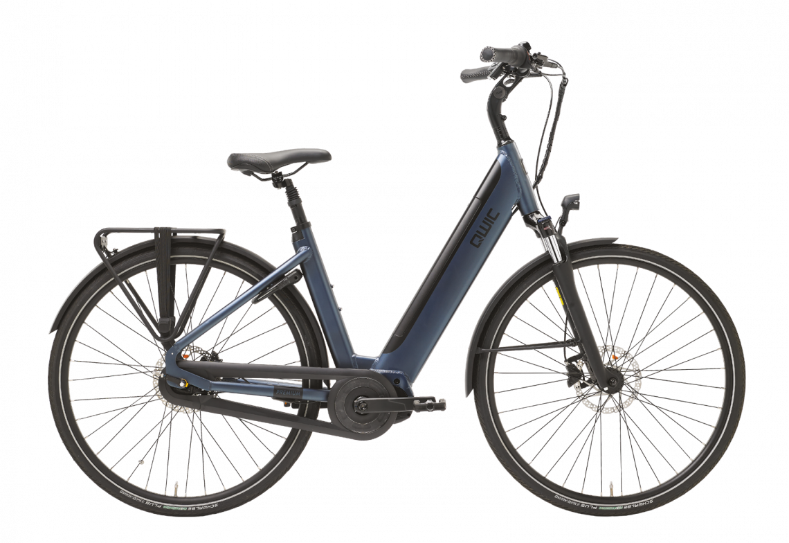 Qwic Premium I-MN7+ 2024 Dames Elektrische Fiets E-bike Midnight Blue 46 Cm