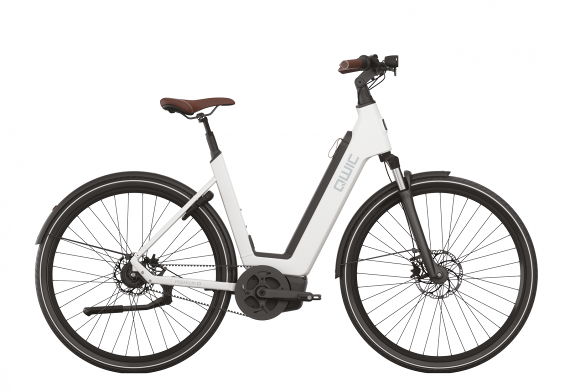 Qwic Premium Q MN8 Belt 2023 Dames - Prijs Na Inruil Elektrische Fiets E-bike Fog White 48 Cm