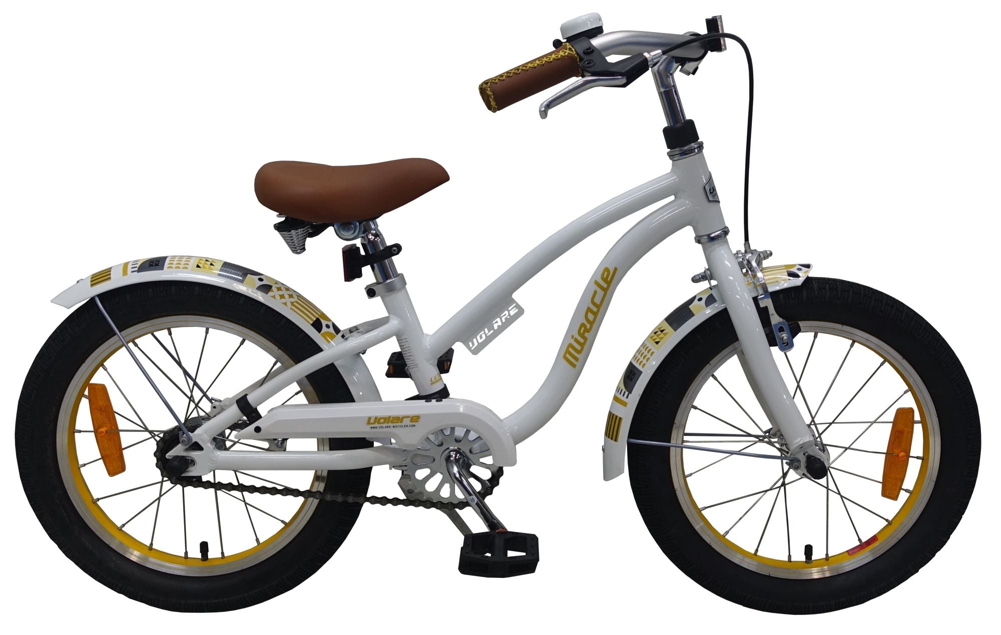 Volare Miracle Cruiser 16 Inch Meisjes Kinderfiets Wit