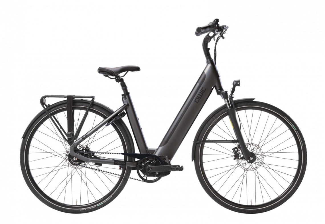 Qwic Premium I-MN7+ Belt 2024 Dames Elektrische Fiets E-bike Jet Black 49 Cm