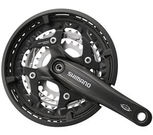 Shimano Crankstel 3 x 10 speed Trekking FC-T521 met 175mm crankarm 48-36-26T Octalink zwart