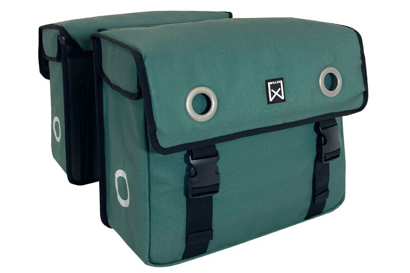 Willex Dubbele fietstas Canvas Tas 40L Groen