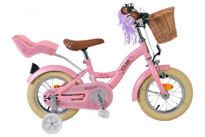 Volare Blossom Kinderfiets Meisjes 12 Inch Blossom Kinderfiets Roze  +€15 Inruilkorting